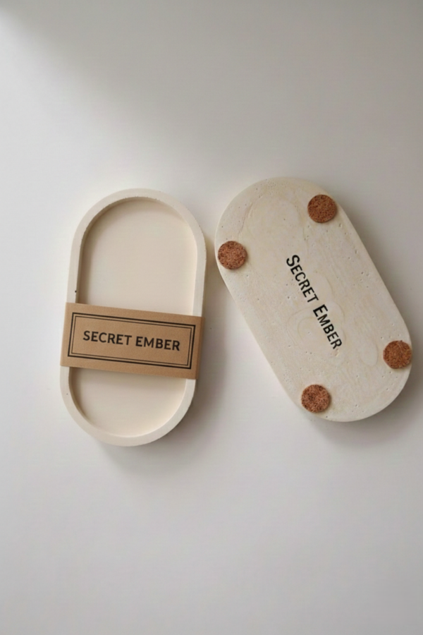 Ovales Tray 18 By Secret Ember Ovales Gypsunite Tray ( Pack of 2)