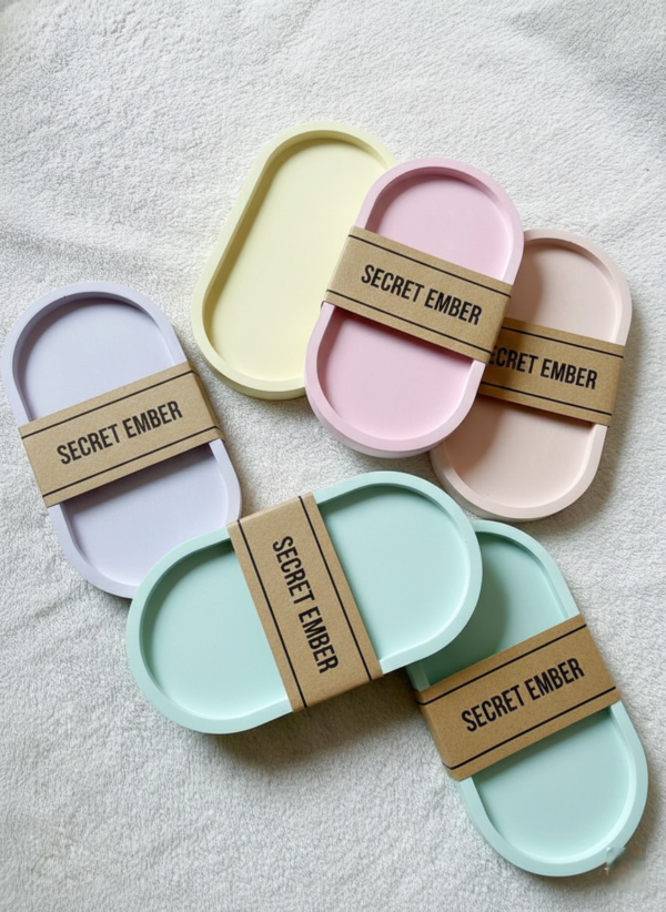 Ovales Tray 22 By Secret Ember Ovales Gypsunite Tray ( Pack of 2)