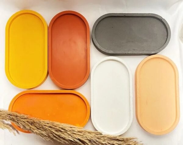 Ovales Tray 6 By Secret Ember Ovales Gypsunite Tray ( Pack of 2)