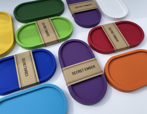 Ovales Tray 9 By Secret Ember Ovales Gypsunite Tray ( Pack of 2)