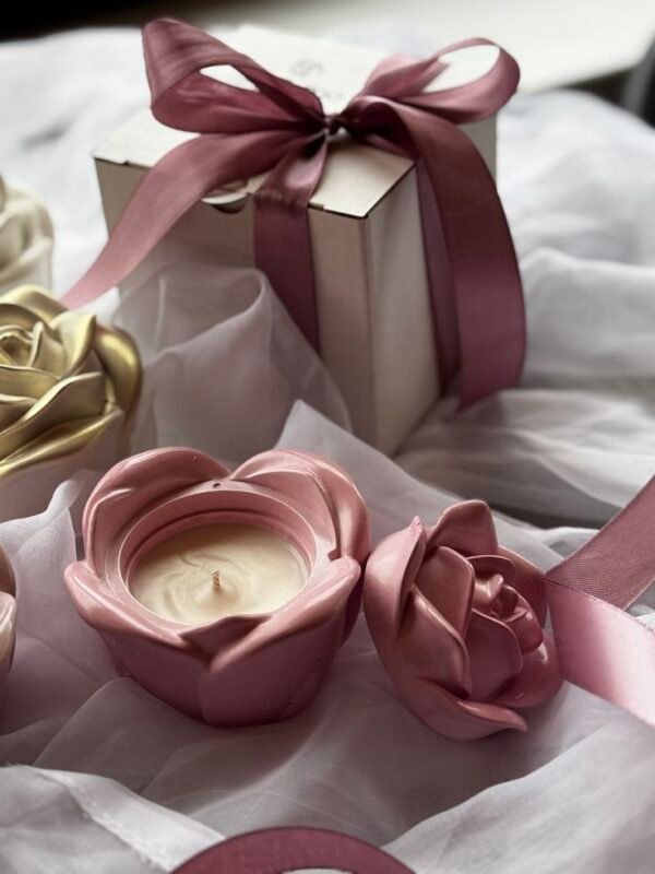 Rose Shape Candle Jar (Quantity: 1)