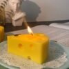 Cheese Shaped Candle (Quantity: 1)